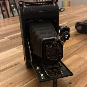 Antique 1913 Kodak Black Textured Folding Camera